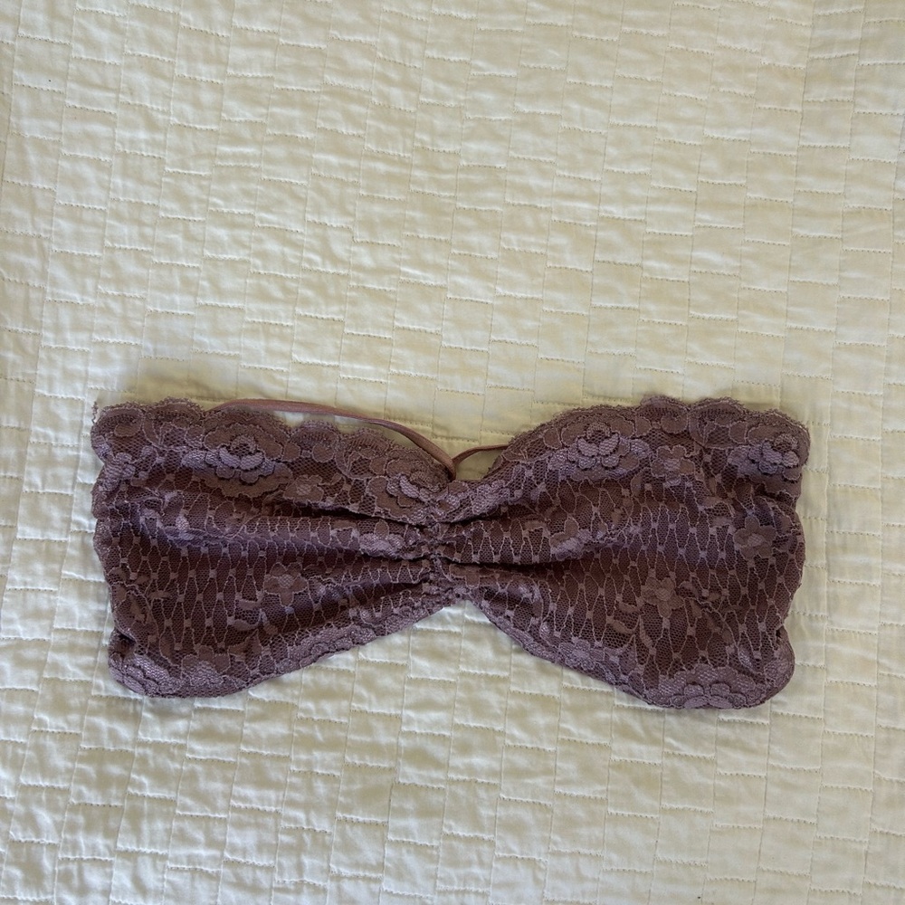 Free People Purple Lace Bandeau Bra
